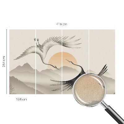 Fotografická tapeta do detskej izby Východné žeriavy