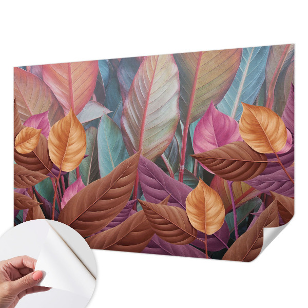 Samolepiaca fototapeta do spálne Farebné listy