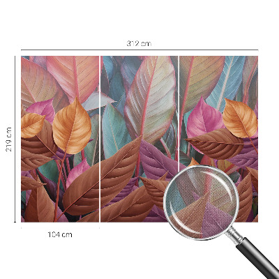 Samolepiaca fototapeta do spálne Farebné listy