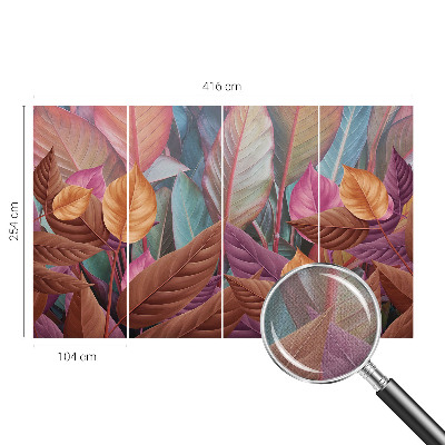 Samolepiaca fototapeta do spálne Farebné listy