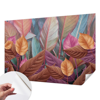 Samolepiaca fototapeta do spálne Farebné listy