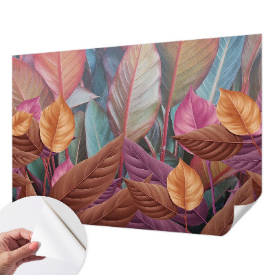 Samolepiaca fototapeta do spálne Farebné listy