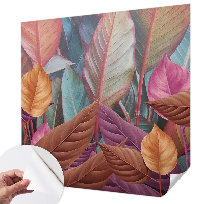 Samolepiaca fototapeta do spálne Farebné listy