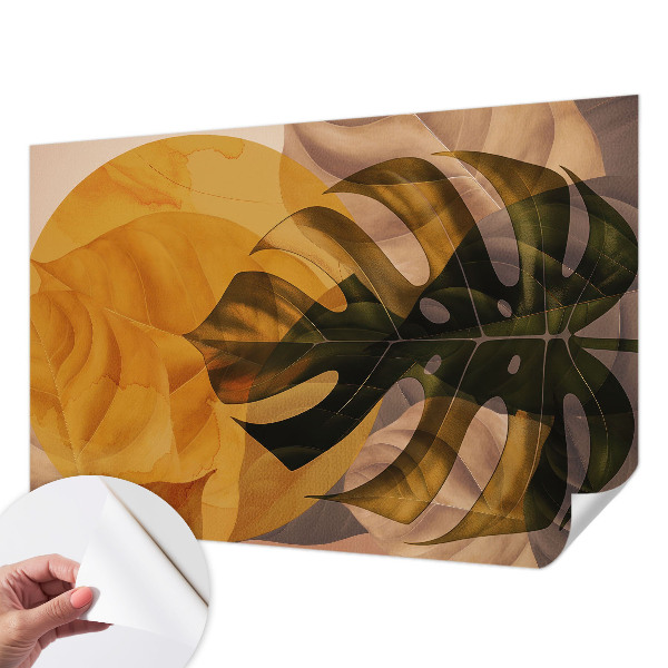 Samolepiaca fototapeta do detskej izby Abstraktné listy