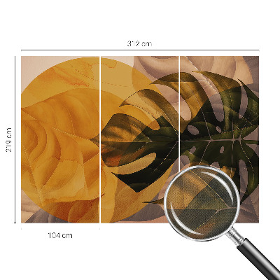 Samolepiaca fototapeta do detskej izby Abstraktné listy