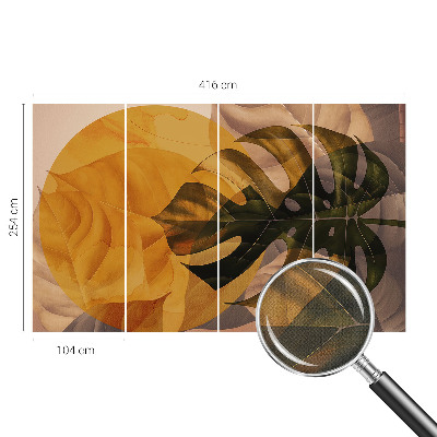 Samolepiaca fototapeta do detskej izby Abstraktné listy