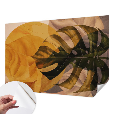 Samolepiaca fototapeta do detskej izby Abstraktné listy