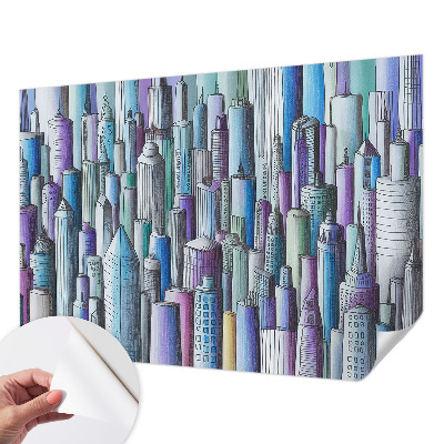 Samolepiaca fototapeta do obývačky Mestské mrakodrapy