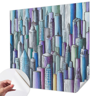 Samolepiaca fototapeta do obývačky Mestské mrakodrapy