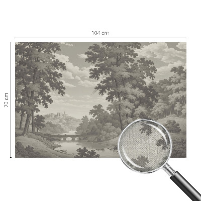 3D tapeta Hrad a most