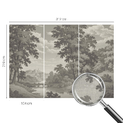 3D tapeta Hrad a most