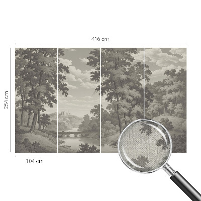 3D tapeta Hrad a most