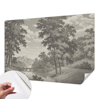 3D tapeta Hrad a most