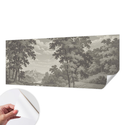 3D tapeta Hrad a most