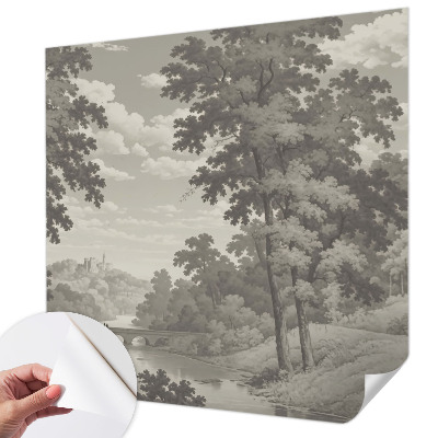 3D tapeta Hrad a most