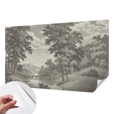 3D tapeta Hrad a most