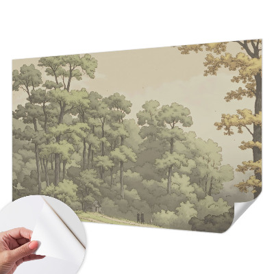 3D tapeta na stenu s motívom lesnej idylky