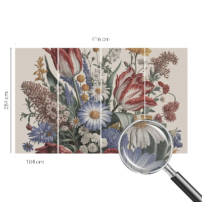 Moderná tapeta na stenu Kytica kvetov