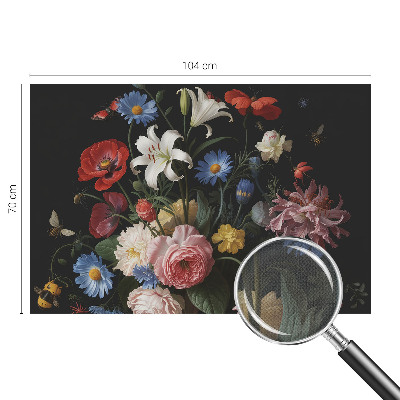 Tapety na stenu samolepiace Kvety s hmyzom