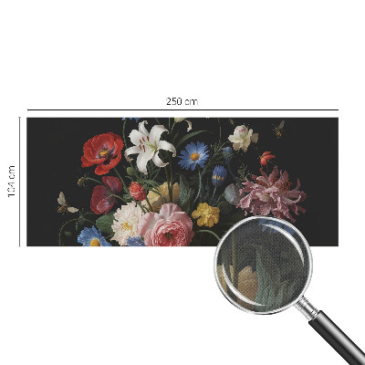 Tapety na stenu samolepiace Kvety s hmyzom