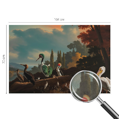 Samolepiaca fototapeta do spálne Malebné vtáky