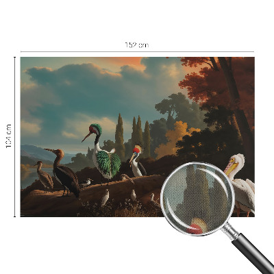 Samolepiaca fototapeta do spálne Malebné vtáky