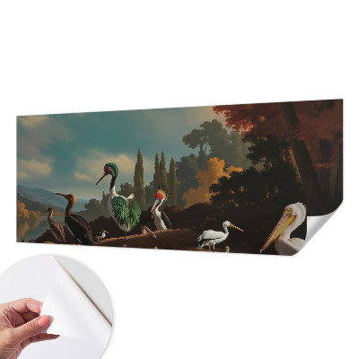 Samolepiaca fototapeta do spálne Malebné vtáky