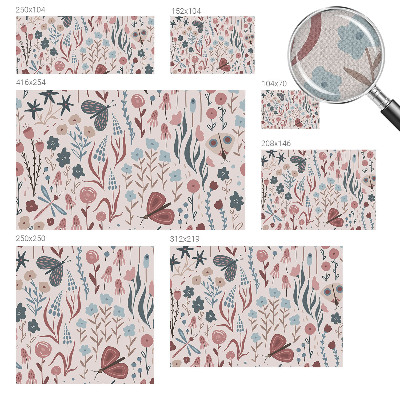 Tapeta do obývačky Kvety hmyz