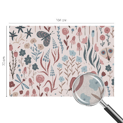 Tapeta do obývačky Kvety hmyz