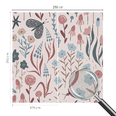 Tapeta do obývačky Kvety hmyz