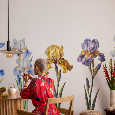 Samolepiaca fototapeta do spálne Kvety kosatcov