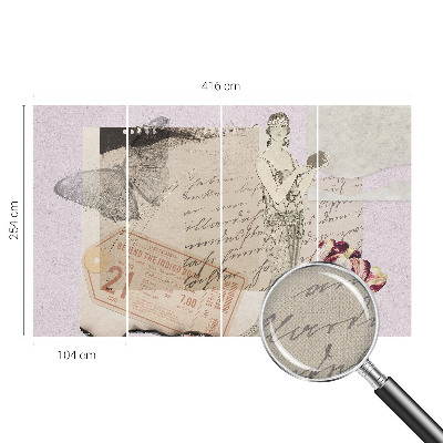 Tapeta do detskej izby Nostalgická koláž