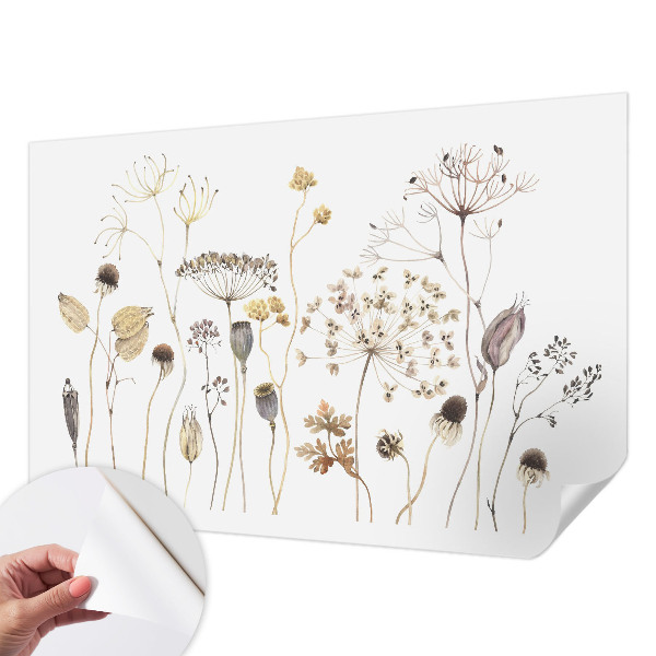 Samolepiaca fototapeta do obývačky Divoké kvety