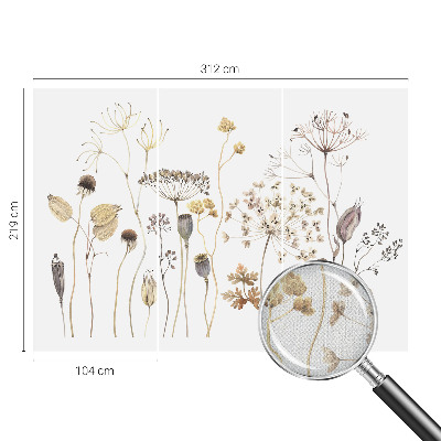 Samolepiaca fototapeta do obývačky Divoké kvety