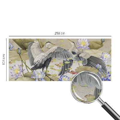 Samolepiaca fototapeta do obývačky Vtáky a ľalie