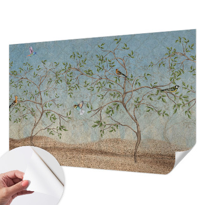 3D tapeta Vtáky v stromoch