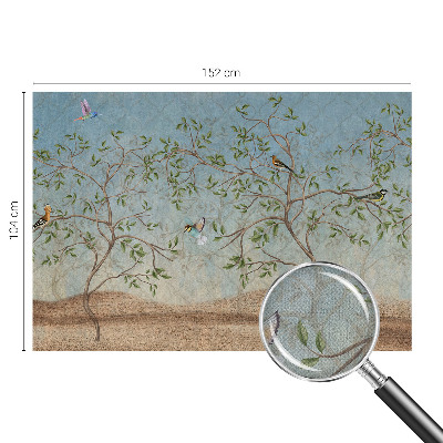 3D tapeta Vtáky v stromoch