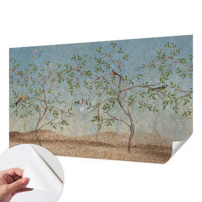 3D tapeta Vtáky v stromoch