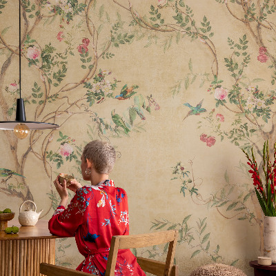 Moderná tapeta na stenu Kvetinové akcenty