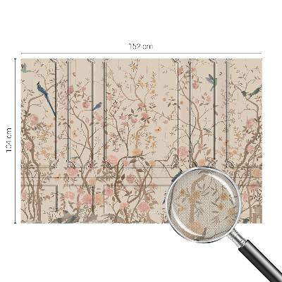 Tapety na stenu samolepiace Vtáky a kvety