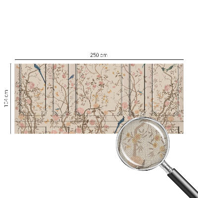 Tapety na stenu samolepiace Vtáky a kvety