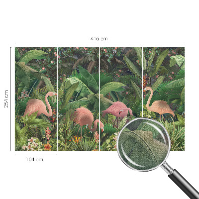 Tapeta do obývačky Ružové plameniaky