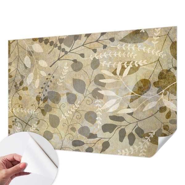 Samolepiaca fototapeta do detskej izby Listy vetvičky