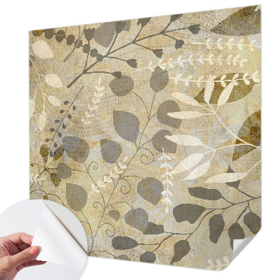 Samolepiaca fototapeta do detskej izby Listy vetvičky