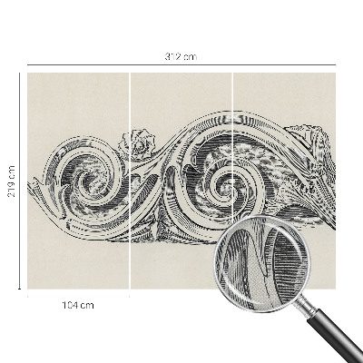 3D tapeta na stenu Rastlinná ozdoba