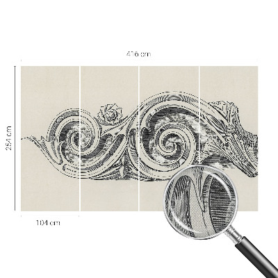 3D tapeta na stenu Rastlinná ozdoba