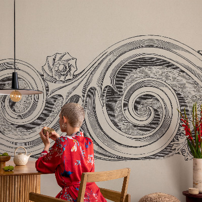 3D tapeta na stenu Rastlinná ozdoba