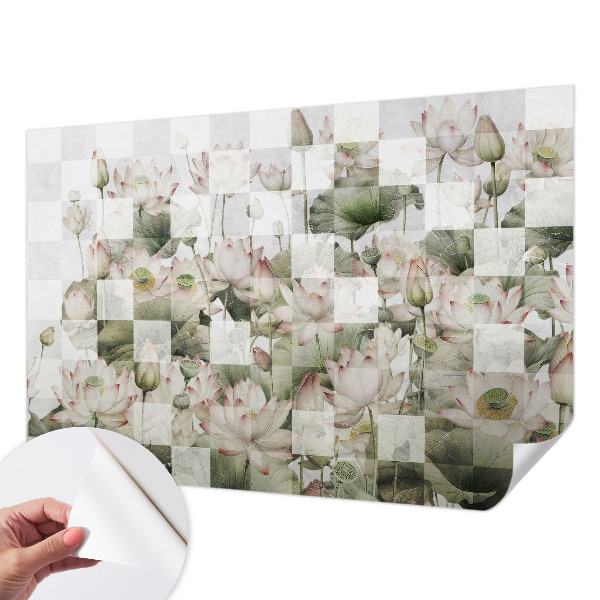 Samolepiaca fototapeta Lotosové vzory