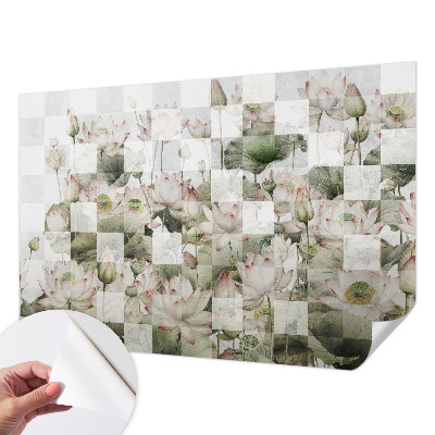 Samolepiaca fototapeta Lotosové vzory
