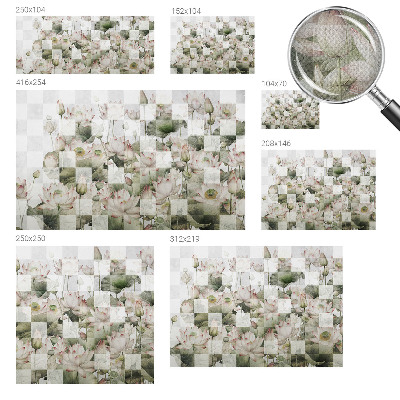 Samolepiaca fototapeta Lotosové vzory